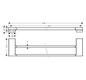 hansgrohe Badetuchhalter AddStoris Länge 648mm, doppelt, Wandmontage, Metall, brushed black chrome