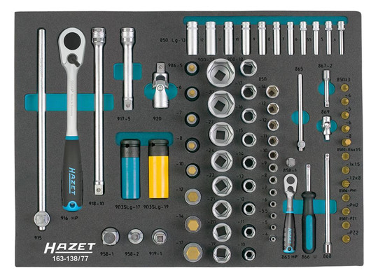 HAZET-Werkzeugmodul 163-138/77 - Steckschlüssel 1/4...