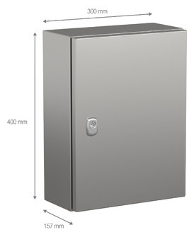 Wandschrank VA IP66 B300xH400xT150mm Scotch Brite Wandschrank VA IP66 B300xH400xT150mm Scotch Brite