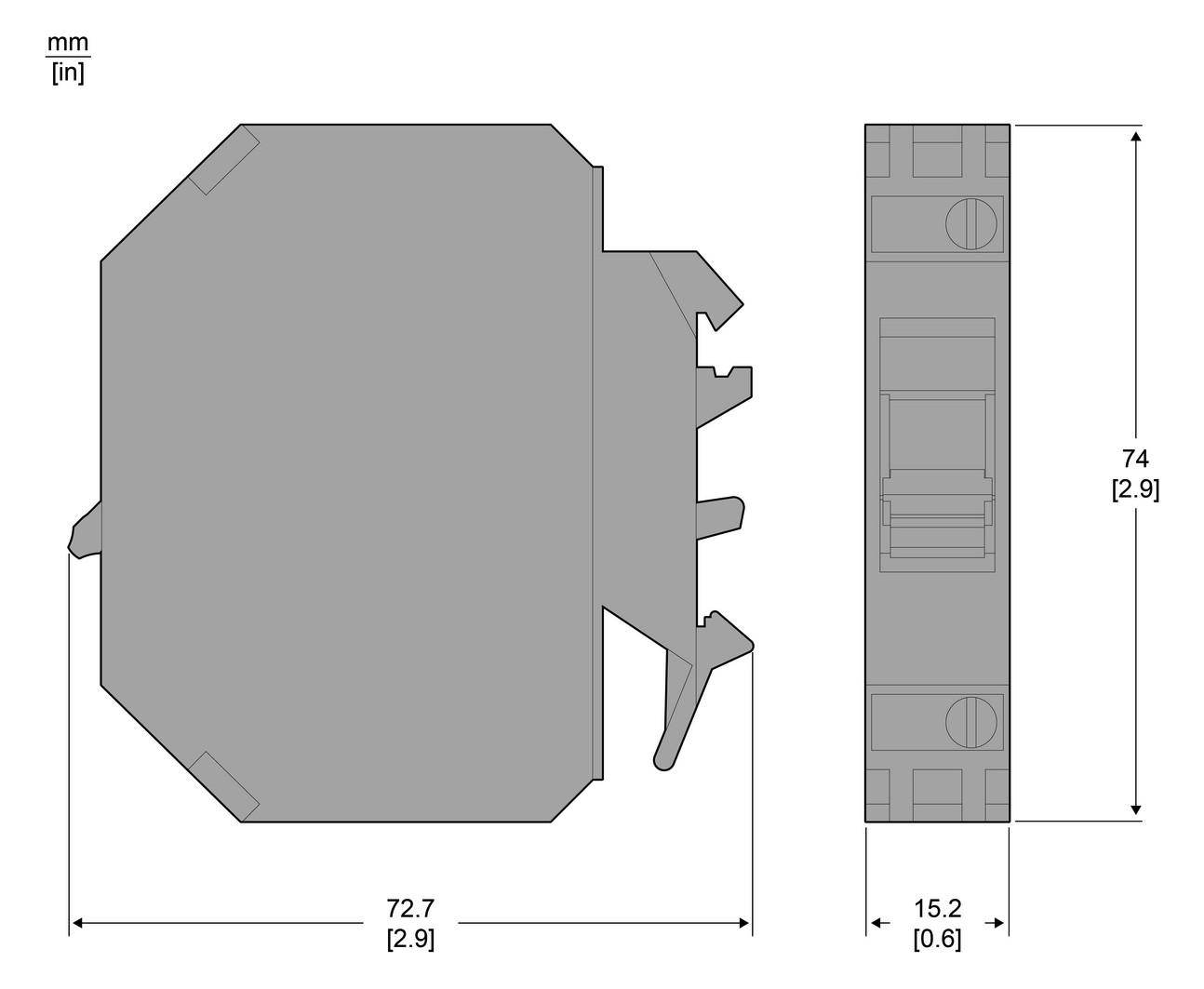 Leitungsschutzschalter AC GB-2 6A 1+N 300V 2TE 50Hz IP20