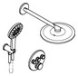 GROHE Duschsystem Grohtherm Smartcontrol UP, mit Rainshower SmartActive 310 Cube, cool sunrise gebürstet