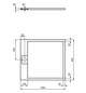 Ideal-Standard Rechteck-Brausewanne Ultra Flat S i.life 100 x 90 x 3 cm, Schiefer, Aufbauhöhe 30mm