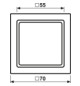 Zwischenrahmen aws LS 55x55mm RAL9010 quadratisch 55mm/quadratisch 55mm
