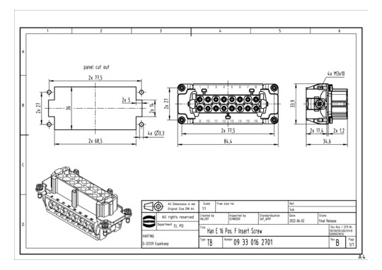 HART Steckdoseneins.HAN16E   09330162701 