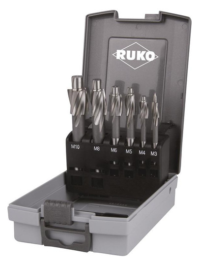 RUKO-Flachsenker-Satz, Kernloch, DIN373, HSS - 6-teilig,...