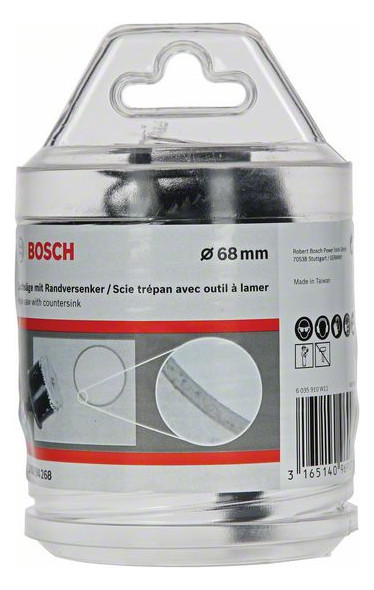 Lochsäge Ø68mm mit Randve T32mm ZØ6mm Sechskant mit Randversenker f.Gips