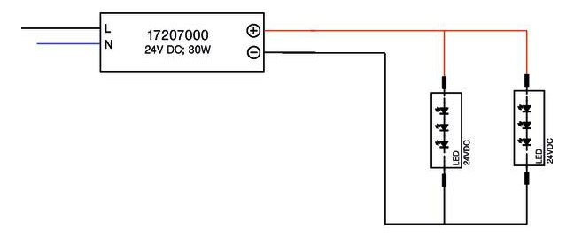LED-Trafo 1-30W 24V IP20 Kstgeh stat 160x50x22mm