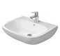 Duravit Waschtisch D-Code 65 x 50 cm, mit Hahnloch, Überlauf, Hahnlochbank, weiß