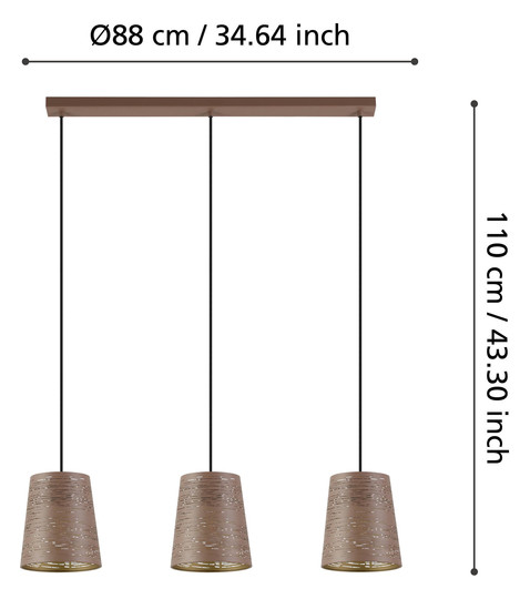 EGLO Hängeleuchte/3 E27            99438 