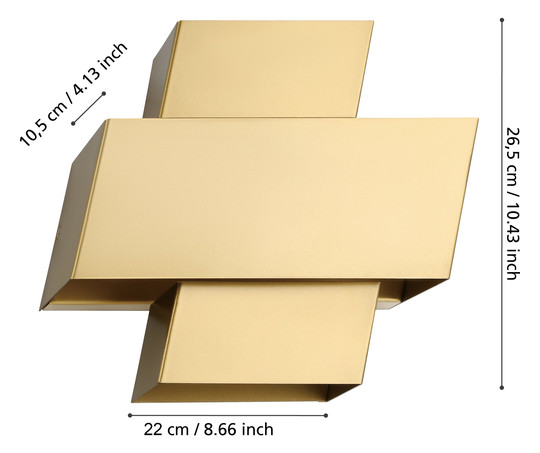 EGLO Wandleuchte/1 E27 Goldfarben 900526 