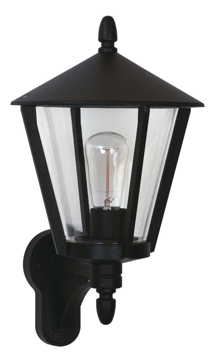 Wandanbauleuchte 57W HV sw IP44 E27 Ø260x450mm