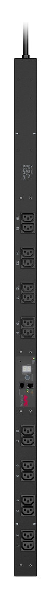 Rack-Stromverteilung 16Steckd 16xC13 230V Mit Sicherung m.Display m.LED-Anz