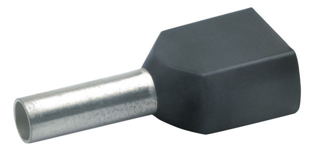 ZW-Aderendhülse 1,5qmm 8mm isol PP sw Cu Polypropylen (PP) verzinnt