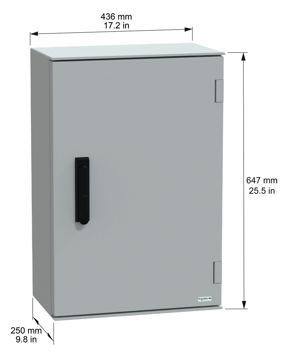 Wandschrank GFK IP55 B435xH645xT250mm unbeh