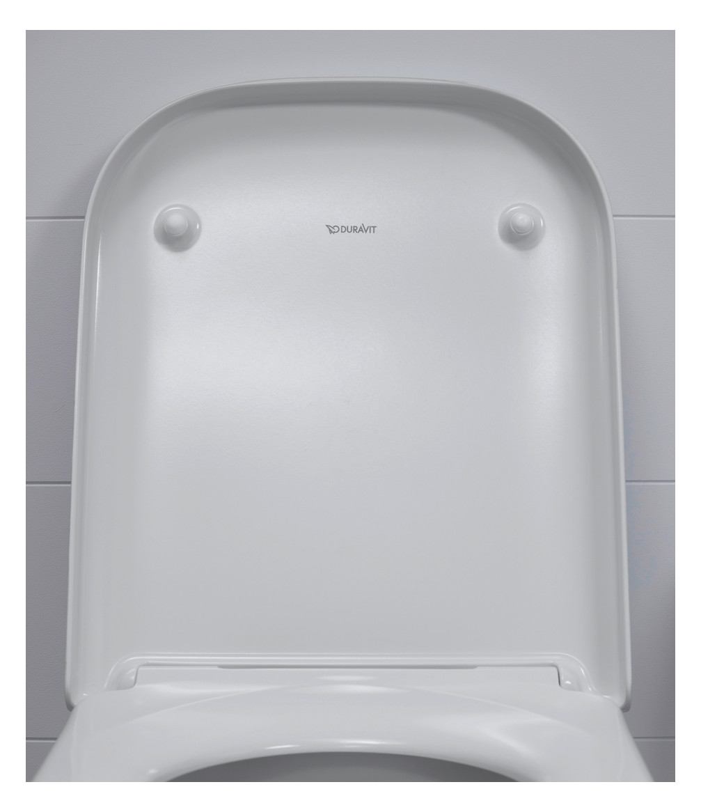 Duravit WC-Sitz Happy D.2 abnehmbar, Scharniere Edelstahl, mit Absenkautomatik, weiß