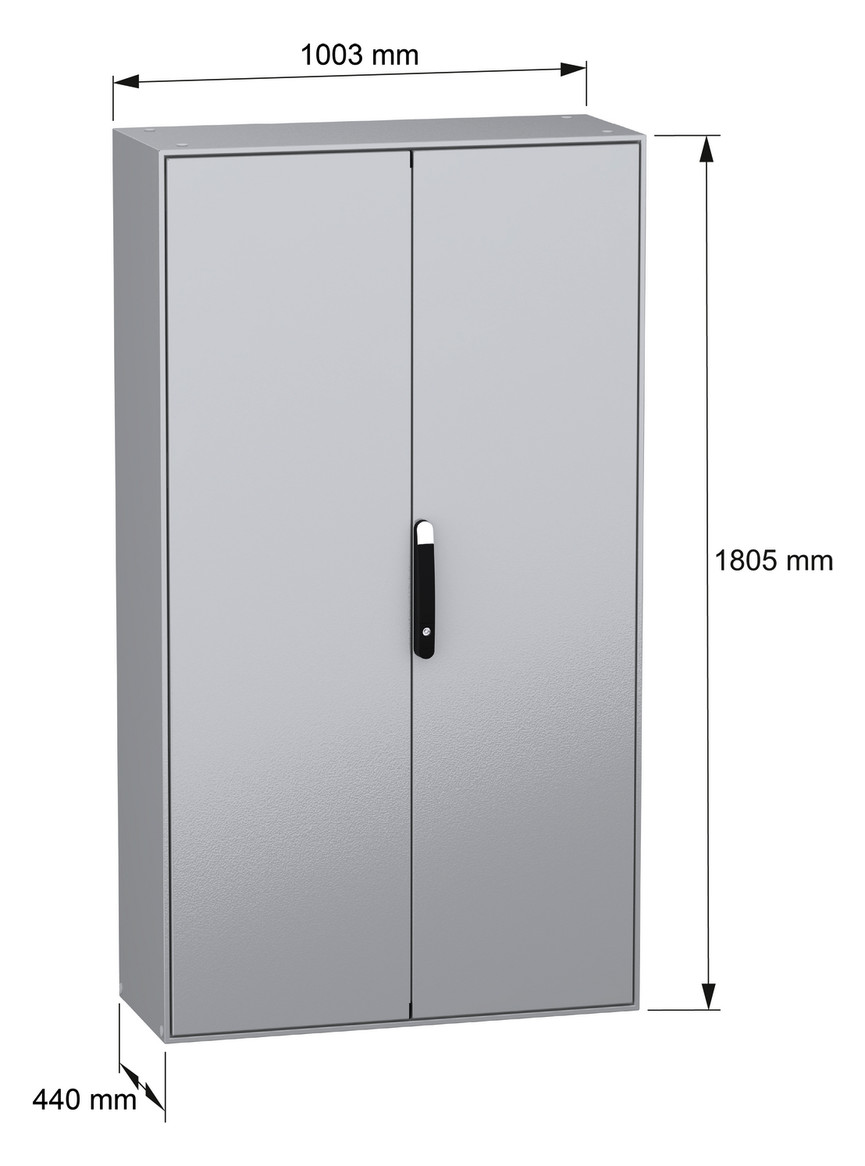 Standschrank ST IP55 B1000xH1800xT400mm m.MPL pulverbesch