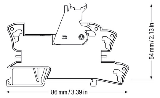 Schaltrelais Serie 788 2W IP20 15x54x86mm Federzugans