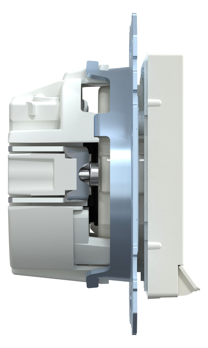 Steckdose 1f polws glz System M UP m.OL m.BS Mit Orientierungslicht IP20