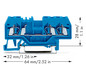 Reihenklemme 0,08-2,5qmm Serie 280 24A 1Etage 3kl bl Hutschiene TH35