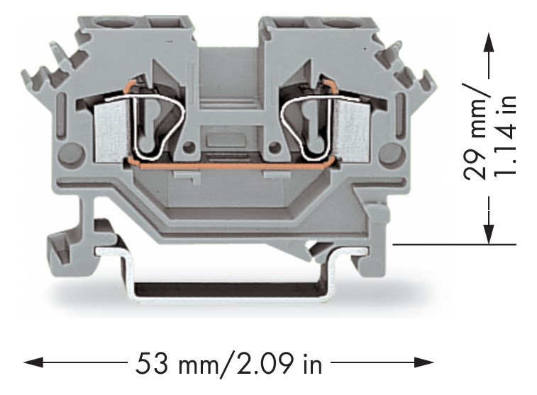Reihenklemme 0,08-4qmm Serie 281 1Etage 2kl gr 32A Hutschiene TH35