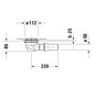 Duravit Duschwannenablauf PuraVida d= 9cm, Abgang waagerecht, weiß
