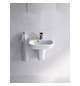 Duravit Handwaschbecken D-Code 45x34cm, mit Hahnloch, Überlauf, Hahnlochbank, weiß