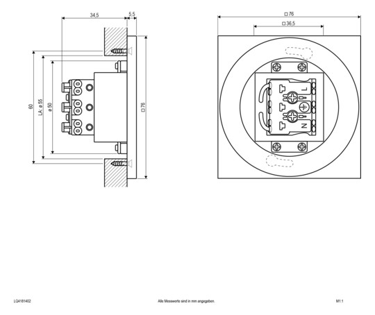 EVN LED Wandeinbau -EDS-Optik  LQ4181402 
