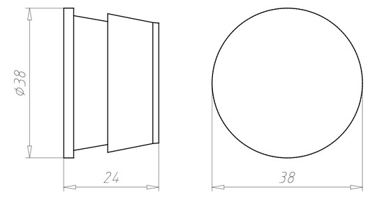 Rohrverschlussstopfen Kst Ø40mm Geeignet für f.flexible Rohre f.starre Rohre sw