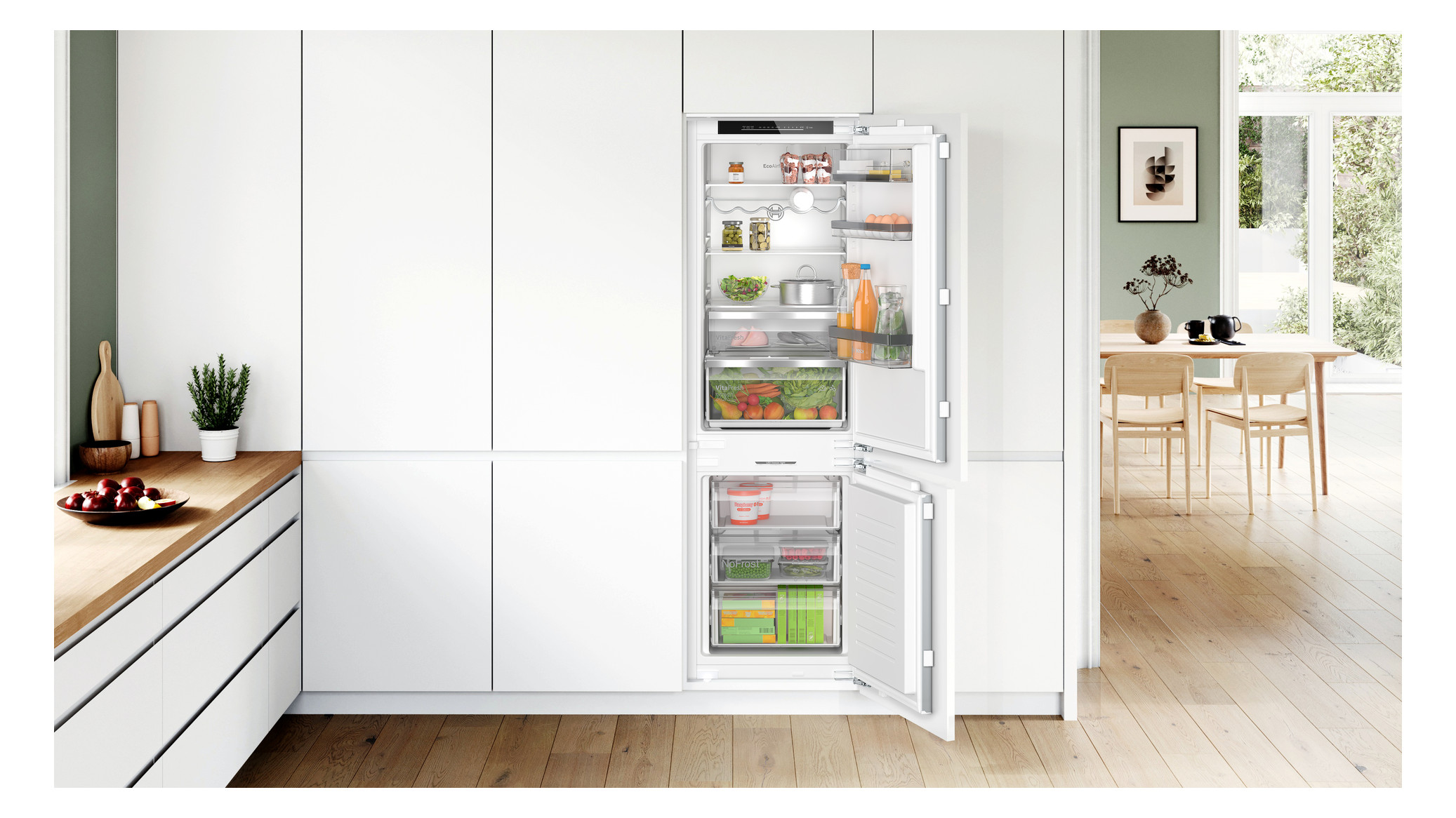 Kühl-/Gefrierkombi EB D ws 184/76l 186kwh 1772x558x548mm NoFrost 0°-Zone