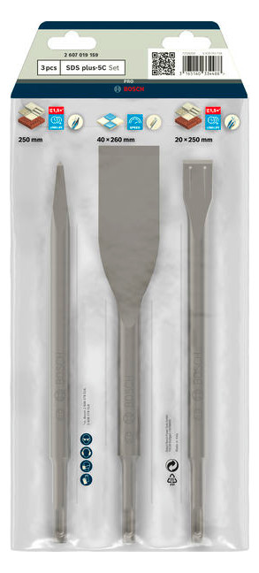 Maschinenmeißel Set SDSplus 20x250mm