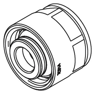 TECE Klemmverschraubung TECElogo 16 mm x 3/4", Messing, Eurokonus