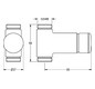 AR Durchgangsventil, F3, hydraulisch, o. Mischung, Aufputz, 2xG3/4B