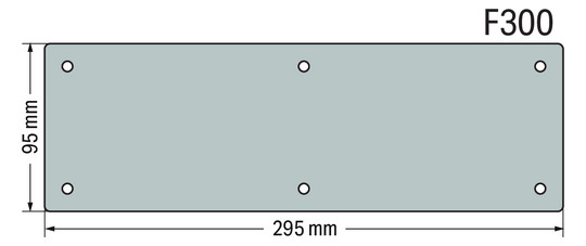 Schrank-Frontplatte 2HE Serie 850 lack B295xH95mm ST