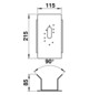 Eckbock sw Alu L215mm B115mm