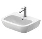 Duravit Waschtisch D-Code 55 x 43 cm, mit Hahnloch, Überlauf, Hahnlochbank, weiß