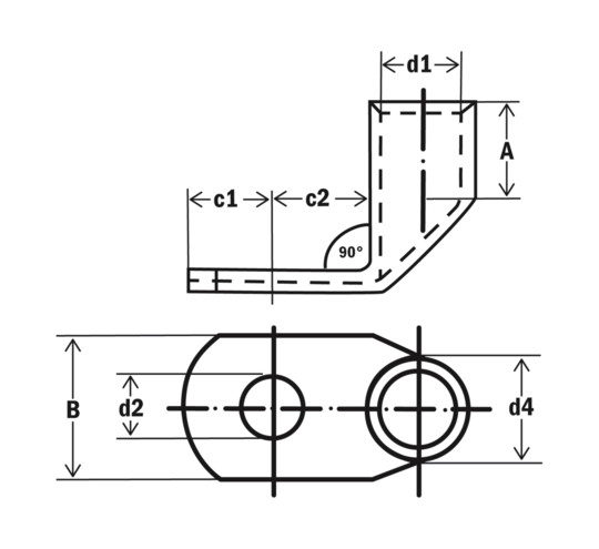 Haupa Winkelkabelschuh 90° 16M6   291710 