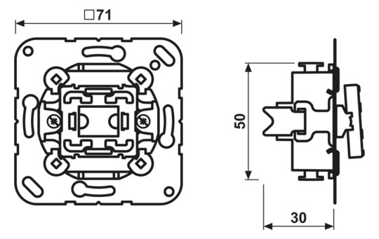 Wechselschalter UP IP20 1f 10AX