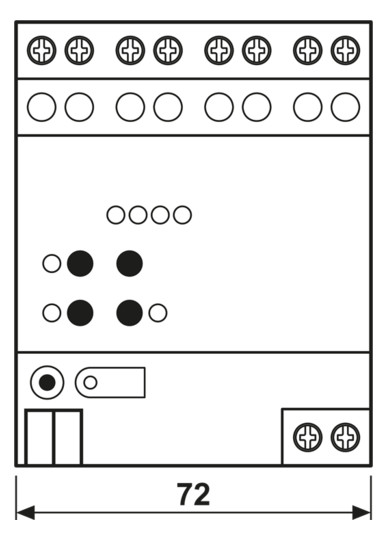 Jalousieaktor KNX REG 2f 6A Handbedien Vor Ort-/Handbedienung