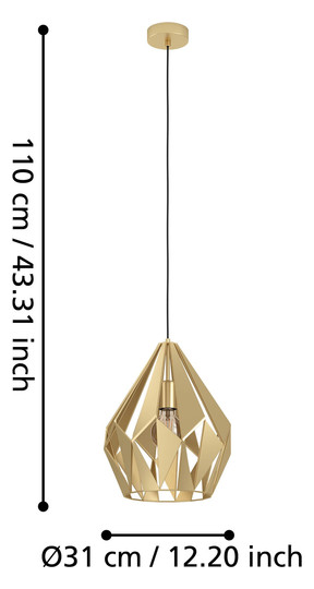 EGLO Hängeleuchte CARLTON          43814 