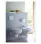 Duravit Wand-Tiefspül-WC Set D-Code mit WC-Sitz, Rimless, Durafix, weiß