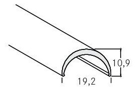 Abblendung ws sym direkt Kst 2000x19,2x10,9mm