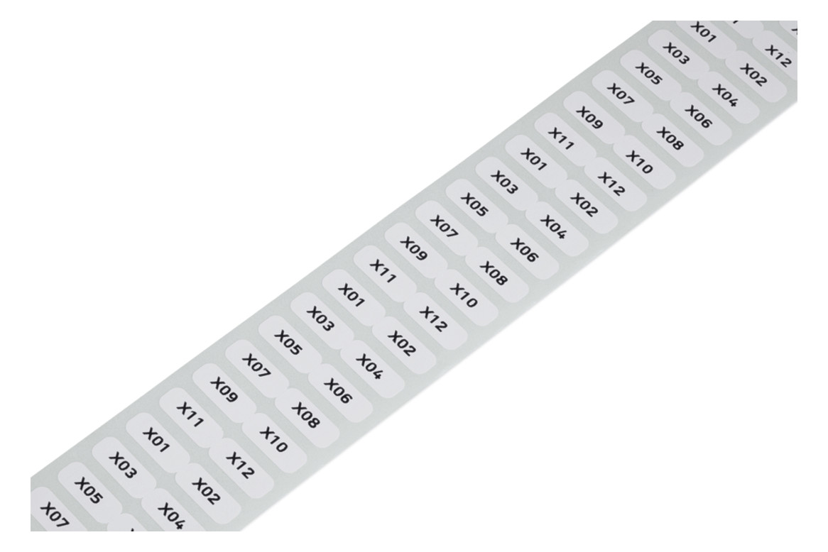 Klemmenmarkierung ge Serie 210 RM=15mm unbedr horiz/vert