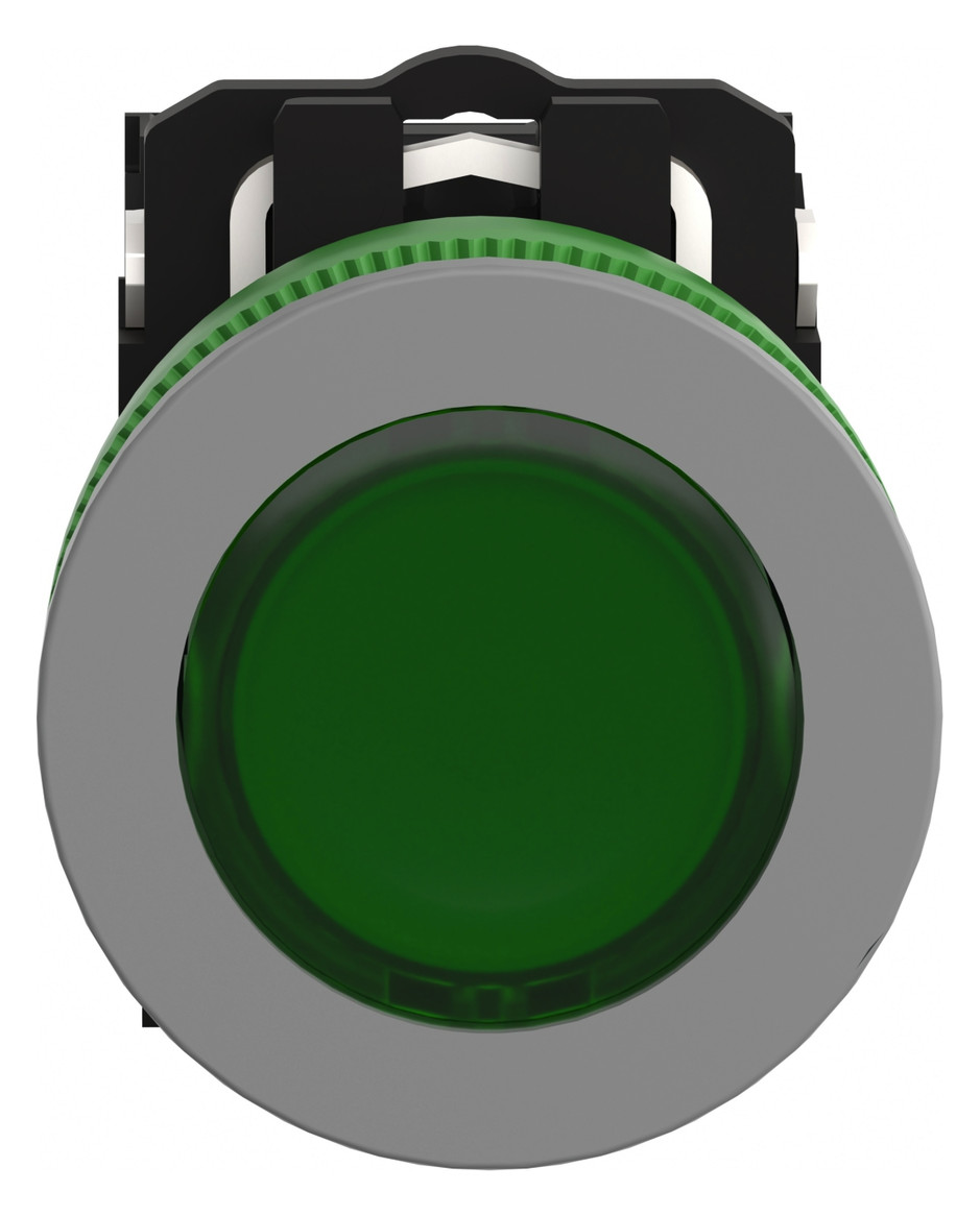 Drucktaster 1f gn rnd Ø30,5mm 1S 1Ö IP66 fl Geeignet für Beleuchtung Tastend