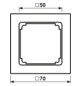 Zwischenrahmen aws LS 50x50mm RAL9010 quad50mm/quad50mm