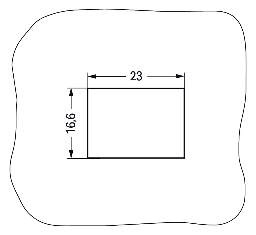 Rahmen Snap-In sw 2p Stecker/Buchse