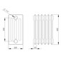HG-TEC DIN-Stahlradiator RAL 9010 gep. 31 Glieder BH 450 NA 350 BL 1550 BT 220