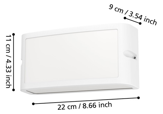 EGLO Außen LED-Wandleuchte Weiss  900807 