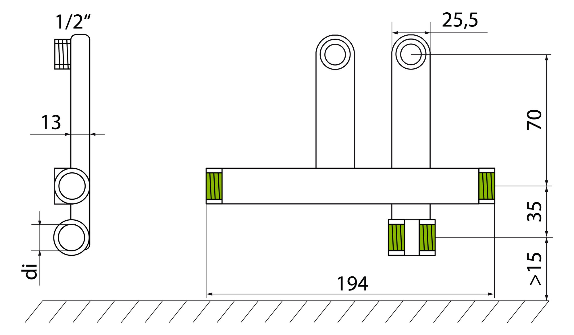 Weitzel Heizkörperanschluss 1/2" IG