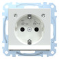 Steckdose 1f akws glz System M UP m.OL m.BS aktivweiß Mit Orientierungslicht