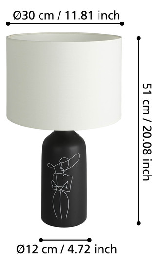 EGLO KERAMIK-Tischleuchte/1 E27    43823 